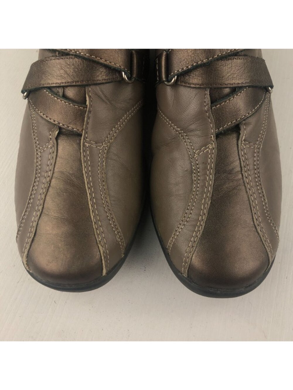 Fidelio Women's Size UK 4 (6.5-7) Hallux Brown Bronze Closed Toe Wedge Shoes - Picture 5 of 15